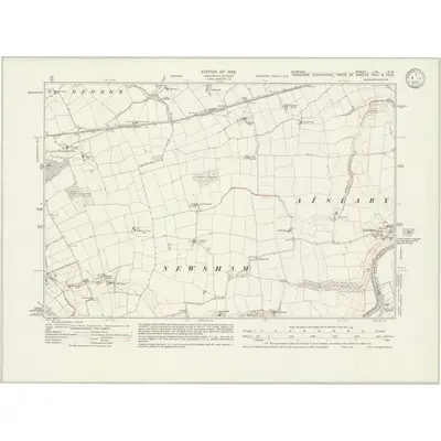 1912 Map of Durham LVI.SW, 1923 Print