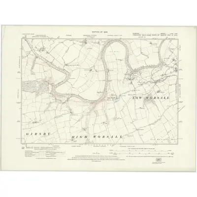 1912 Map of Durham LVIII.NW, 1924 Print
