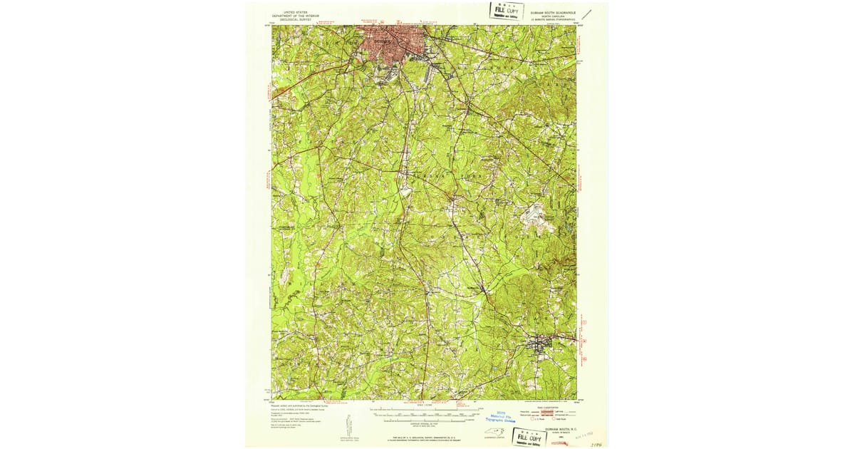 1950s Maps of Breedlove, Durham County | Pastmaps