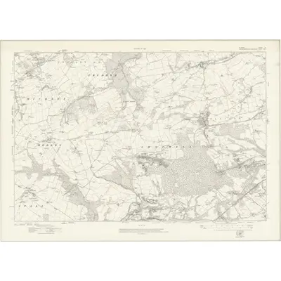 1914 Map of Durham V, 1921 Print