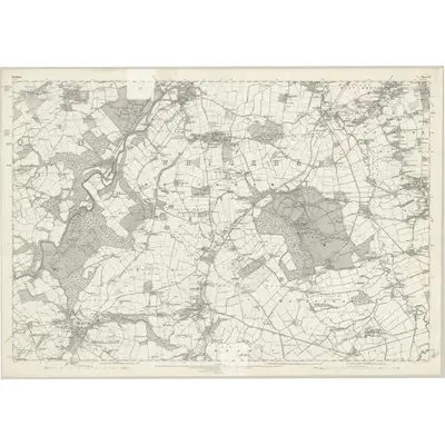 1857 Map of Durham VI, 1862 Print