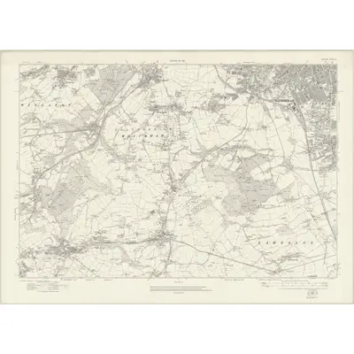 1914 Map of Durham VI, 1921 Print