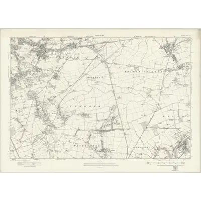 1913 Map of Durham VII, 1921 Print