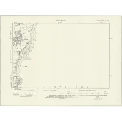 1913 Map of Durham VIII.NE, 1921 Print