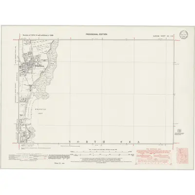 1938 Map of Durham VIII.NE, 1946 Print