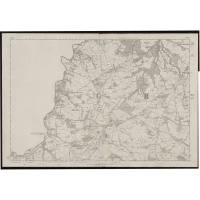 1857 Map of Durham XI, 1862 Print