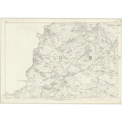 1857 Map of Durham XI, 1862 Print