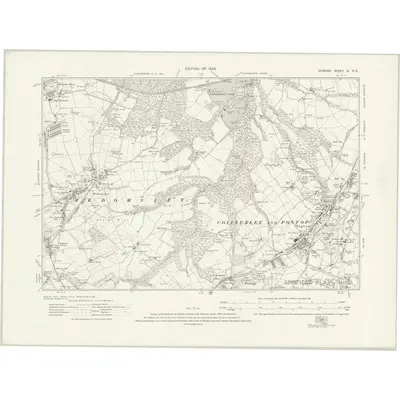 1915 Map of Durham XI.NE, 1923 Print