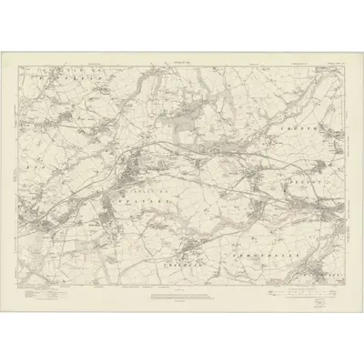 1915 Map of Durham XII, 1921 Print