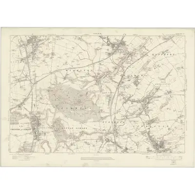 1914 Map of Durham XIII, 1921 Print