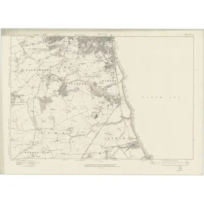 1914 Map of Durham XIV, 1921 Print