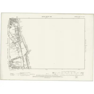 1895 Map of Durham XIV.NE, 1898 Print
