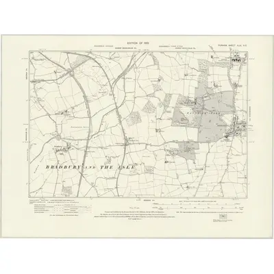 1914 Map of Durham XLIII.NE, 1923 Print
