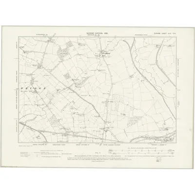 1896 Map of Durham XLIII.SW, 1898 Print