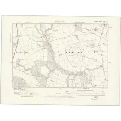 1914 Map of Durham XLIV.NE, 1923 Print