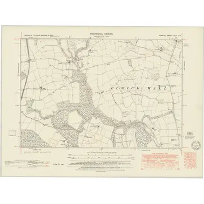 1948 Map of Durham XLIV.NE, 1951 Print
