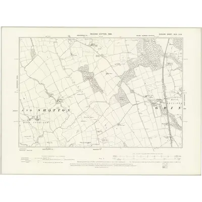 1896 Map of Durham XLIV.SW, 1898 Print