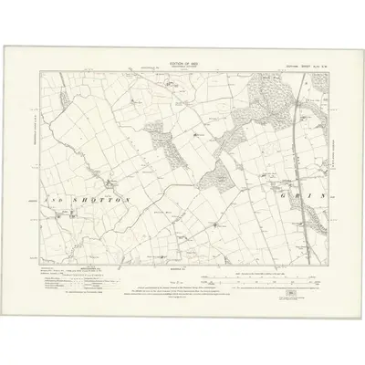 1914 Map of Durham XLIV.SW, 1923 Print