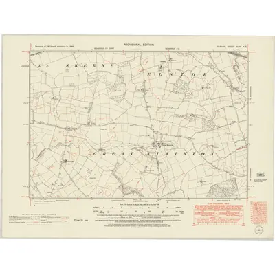 1948 Map of Durham XLIX.NE, 1951 Print