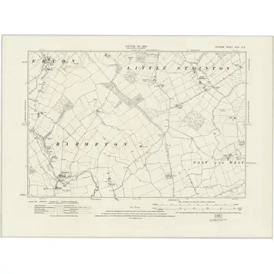 1913 Map of Durham XLIX.SE, 1923 Print