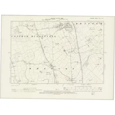 1896 Map of Durham XLIX.SW, 1898 Print