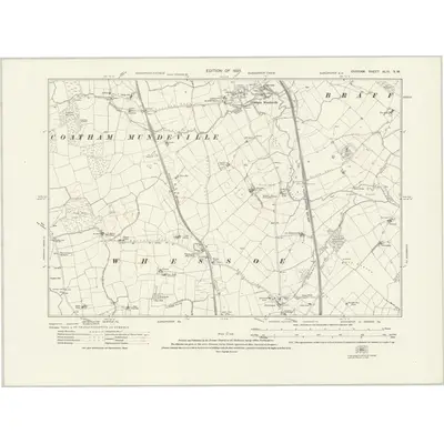 1913 Map of Durham XLIX.SW, 1923 Print