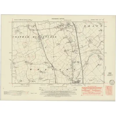 1948 Map of Durham XLIX.SW, 1951 Print
