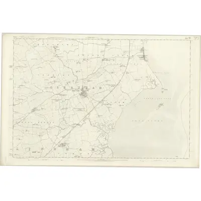 1855 Map of Durham XLV, 1861 Print