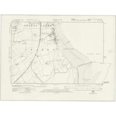 1914 Map of Durham XLV.NE & XLVA.NW, 1923 Print
