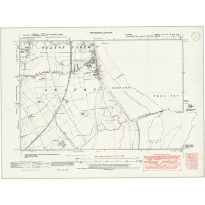 1938 Map of Durham XLV.NE & XLVA.NW, 1947 Print