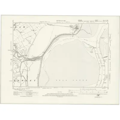 1914 Map of Durham XLV.SE, 1923 Print