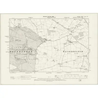 1896 Map of Durham XLVII.NE, 1898 Print