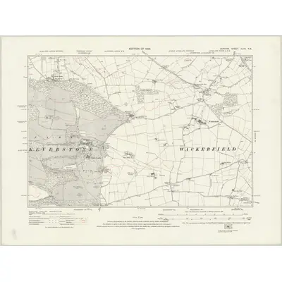 1914 Map of Durham XLVII.NE, 1923 Print