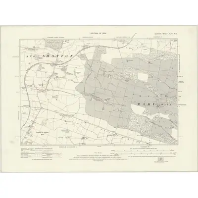 1915 Map of Durham XLVII.NW, 1923 Print