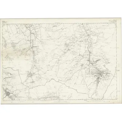 1858 Map of Durham XV, 1861 Print