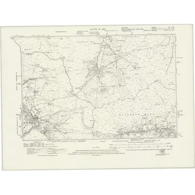 1919 Map of Durham XV.SW, 1924 Print