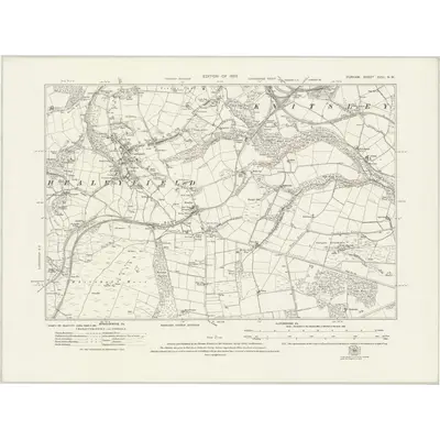 1919 Map of Durham XVIII.NW, 1923 Print