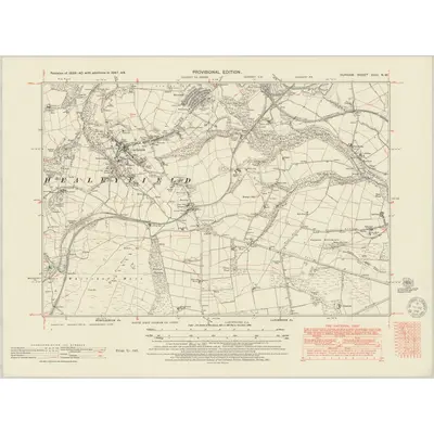 1947 Map of Durham XVIII.NW, 1951 Print