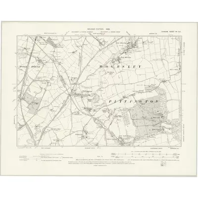 1895 Map of Durham XX.SE, 1898 Print