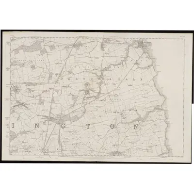 1856 Map of Durham XXI, 1861 Print