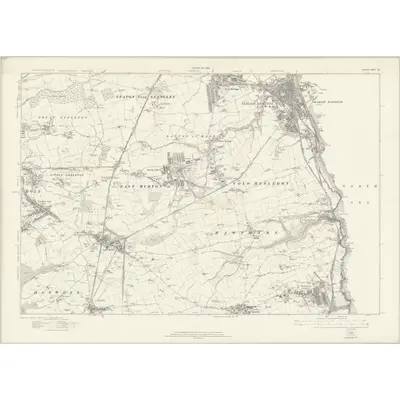 1914 Map of Durham XXI, 1922 Print