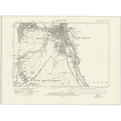 1914 Map of Durham XXI.NE, 1922 Print