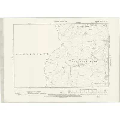 1896 Map of Durham XXII.NW, 1899 Print