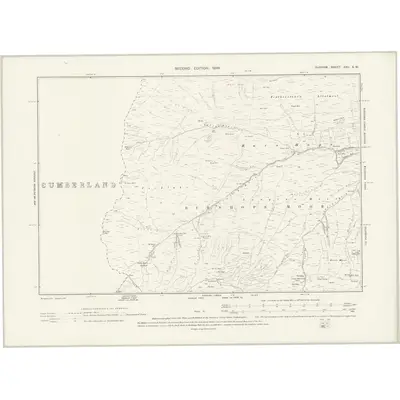 1896 Map of Durham XXII.SW, 1899 Print