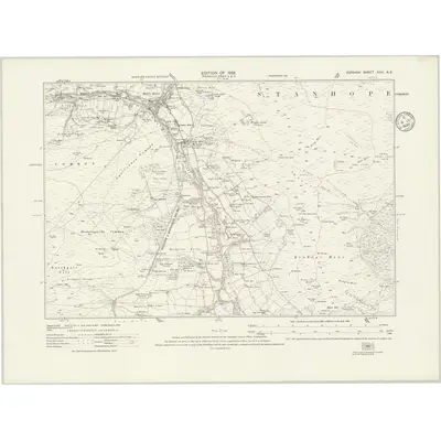 1919 Map of Durham XXIII.NE, 1923 Print