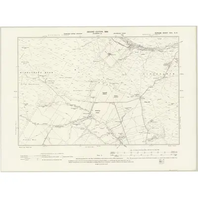 1895 Map of Durham XXIII.NW, 1899 Print
