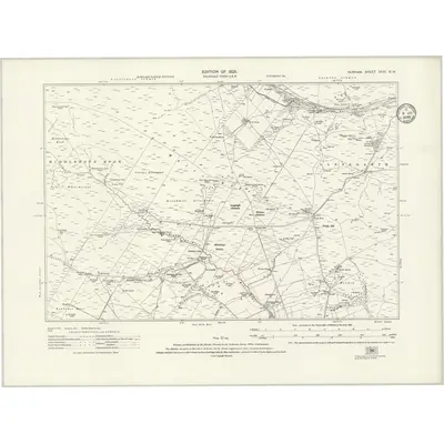 1919 Map of Durham XXIII.NW, 1923 Print
