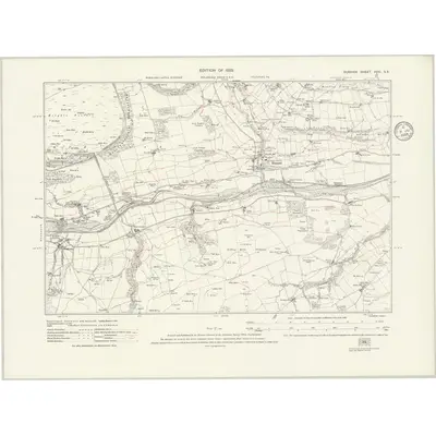 1919 Map of Durham XXIII.SE, 1923 Print