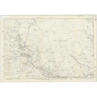 1857 Map of Durham XXIV, 1861 Print