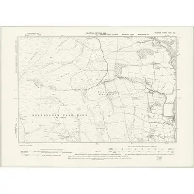1895 Map of Durham XXIV.NE, 1898 Print